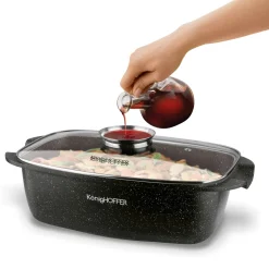 Brytfanna aluminiowa z aromatyzerem Konighoffer Pollo 5,5 l prostokątna