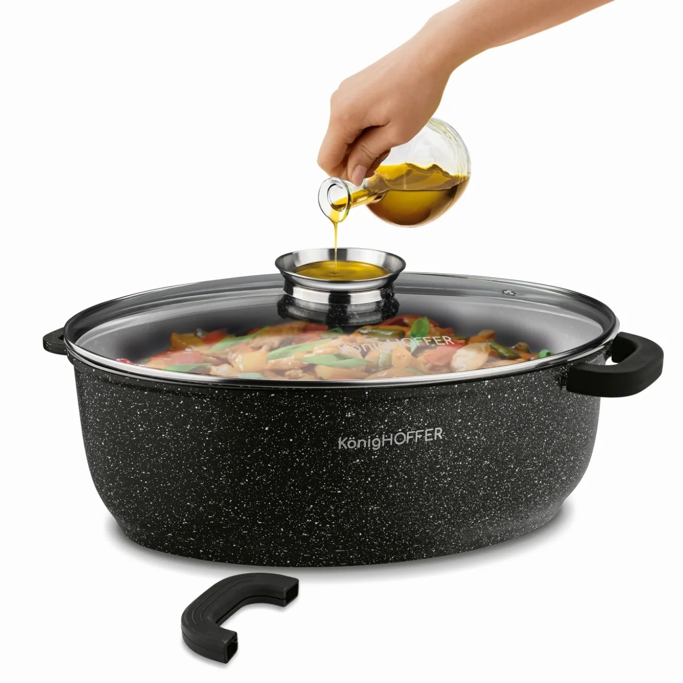Brytfanna aluminiowa z aromatyzerem Konighoffer Pollo 8 l owalna
