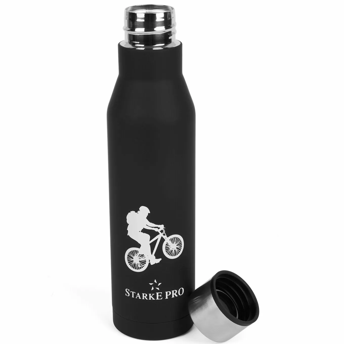 Butelka termiczna Starke Pro Explorer 750 ml czarna ze stali nierdzewnej