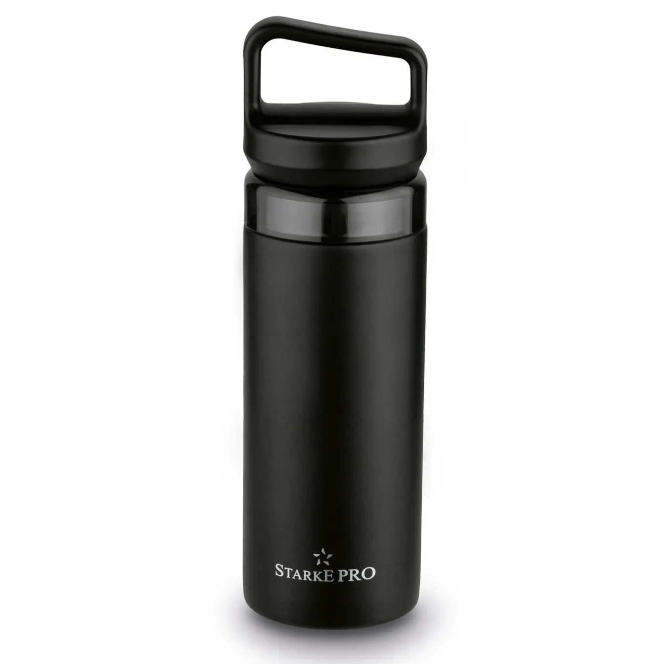 Butelka termiczna z sitkiem Starke Pro Lazaro 400 ml czarna