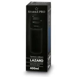 Butelka termiczna z sitkiem Starke Pro Lazaro 400 ml czarna