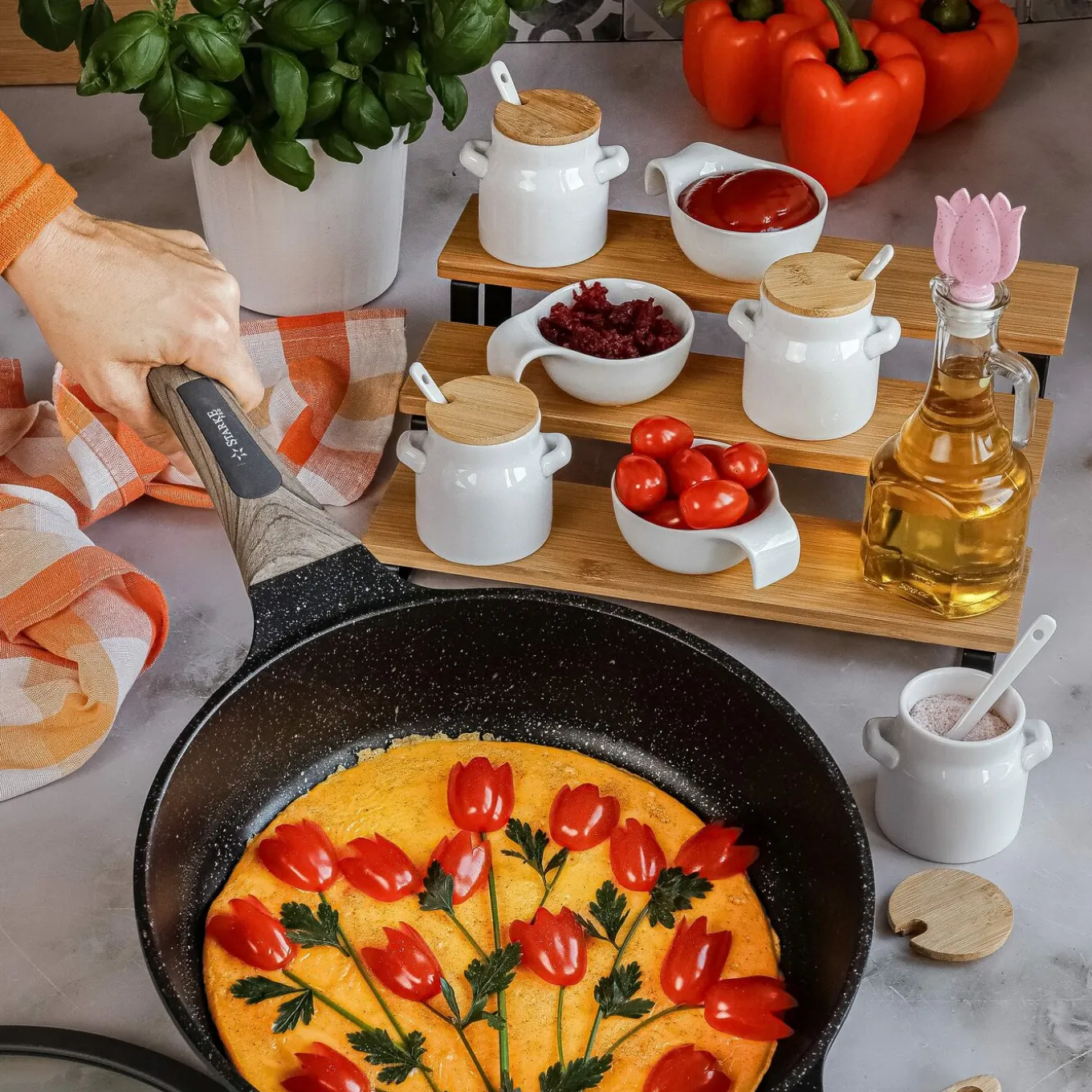 Butelki na oliwę szklane Sarina 250 ml 2 sztuki mix kolorów