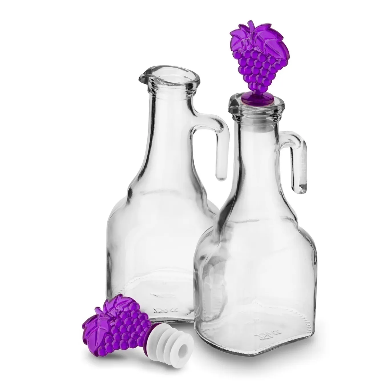 Butelki na oliwę szklane Sarina 250 ml 2 sztuki mix kolorów