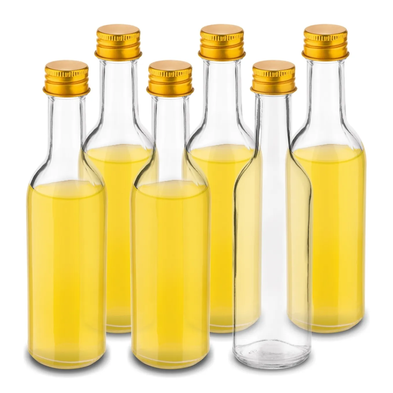 Butelki szklane Tadar Anis 100 ml złote zakrętki 6 sztuk