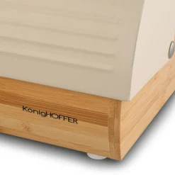 Chlebak bambusowy Konighoffer Fushion 36 x 22 x 17 cm kremowy
