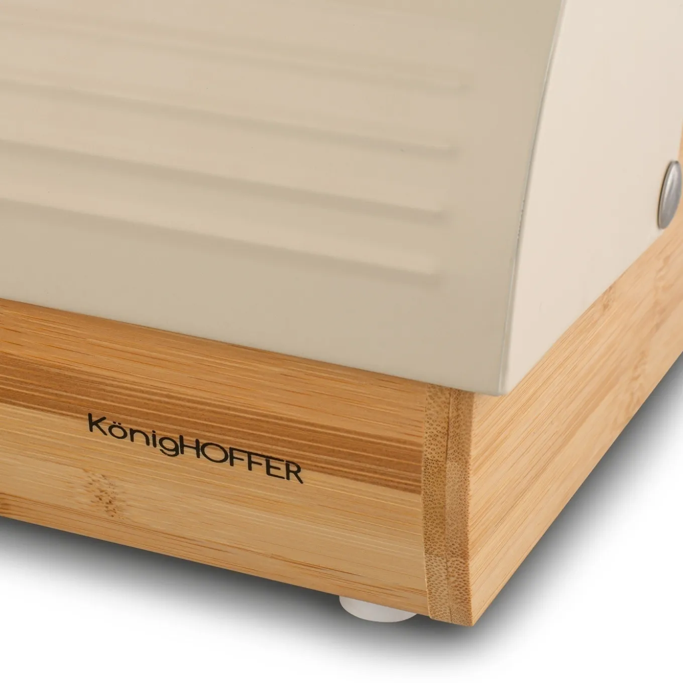Chlebak bambusowy Konighoffer Fushion 36 x 22 x 17 cm kremowy