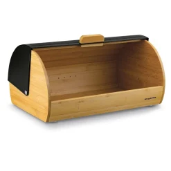 Chlebak bambusowy Konighoffer Nero 39 x 25,5 x 19 cm czarny