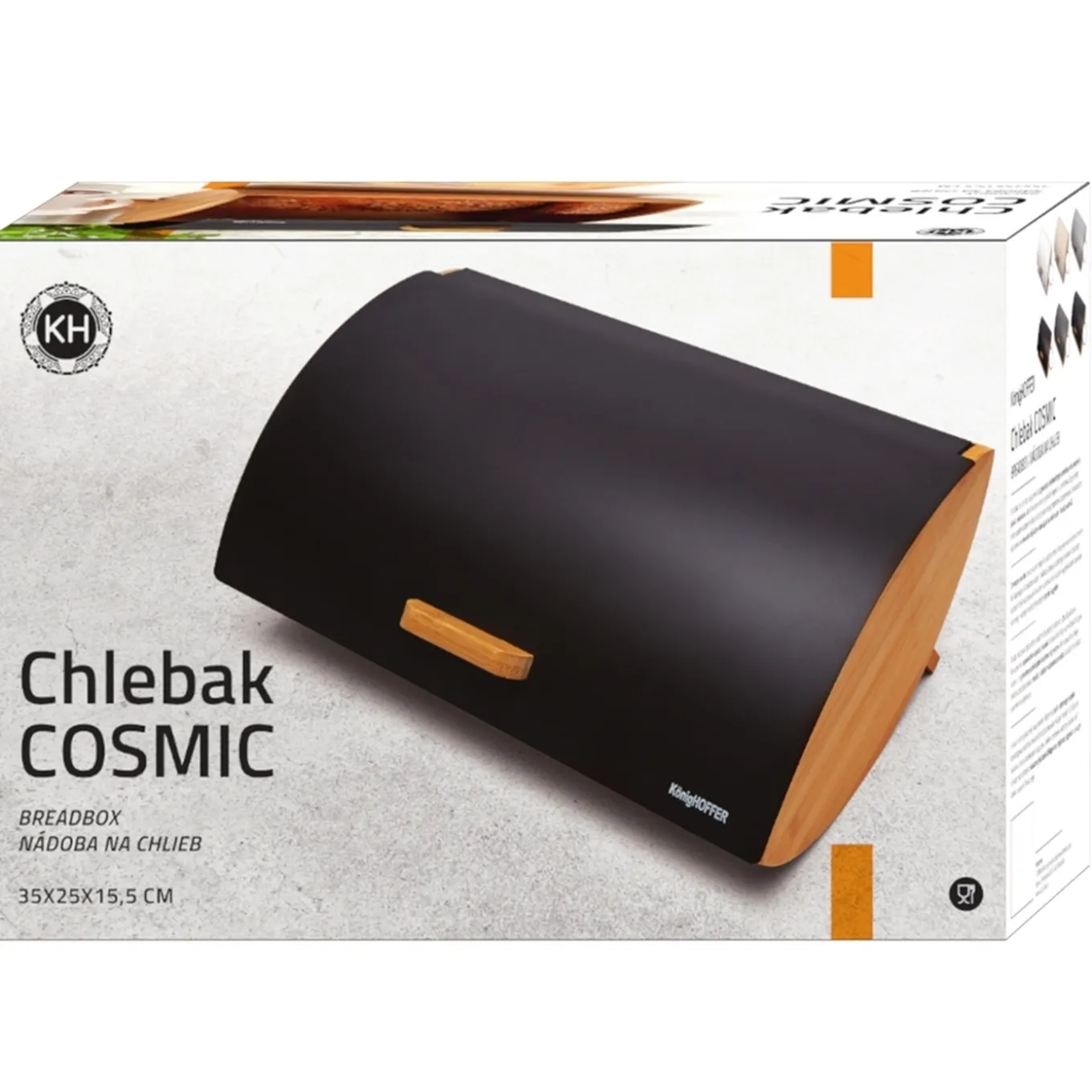 Chlebak bambusowy KonigHOFFER Cosmic biały