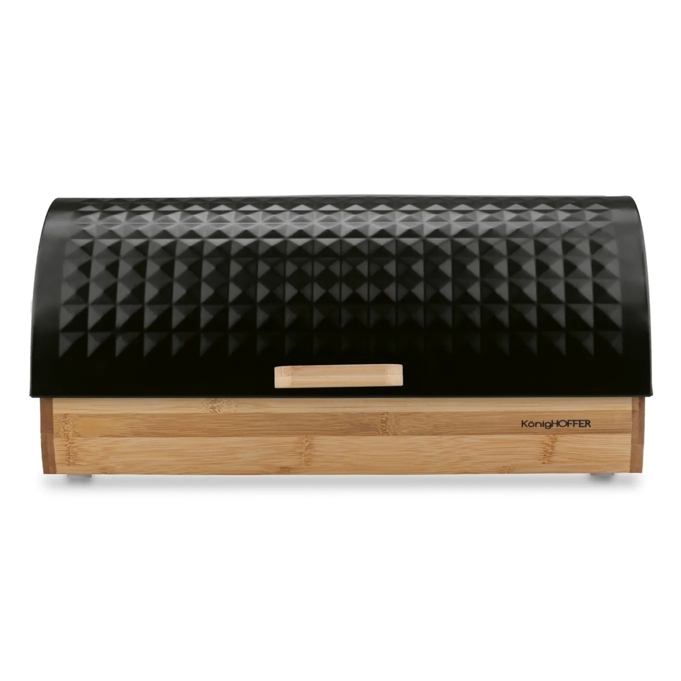 Chlebak drewniany Konighoffer Geometric 36 x 25 x 17 cm czarny