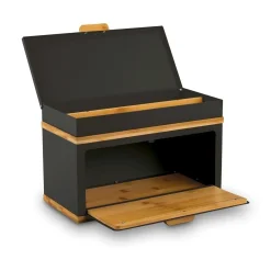 Chlebak stalowy dwupoziomowy Konighoffer Artesano 38 x 18 x 23 cm czarny