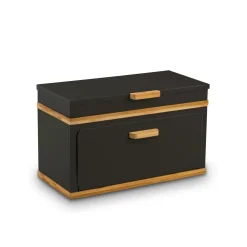 Chlebak stalowy dwupoziomowy Konighoffer Artesano 38 x 18 x 23 cm czarny