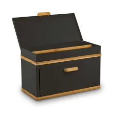 Chlebak stalowy dwupoziomowy Konighoffer Artesano 38 x 18 x 23 cm czarny
