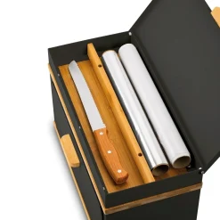 Chlebak stalowy dwupoziomowy Konighoffer Artesano 38 x 18 x 23 cm czarny