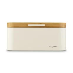 Chlebak stalowy Konighoffer Capri 30,5 x 18 x 14 cm kremowy