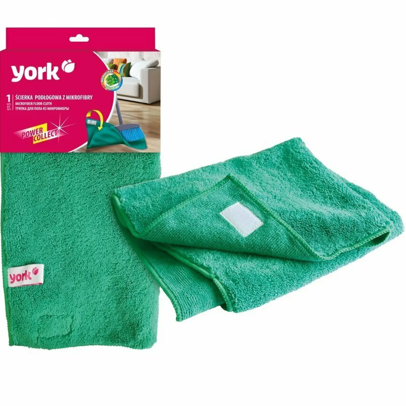 Ścierka podłogowa z mikrofibry York Power Collect 50 x 60 cm