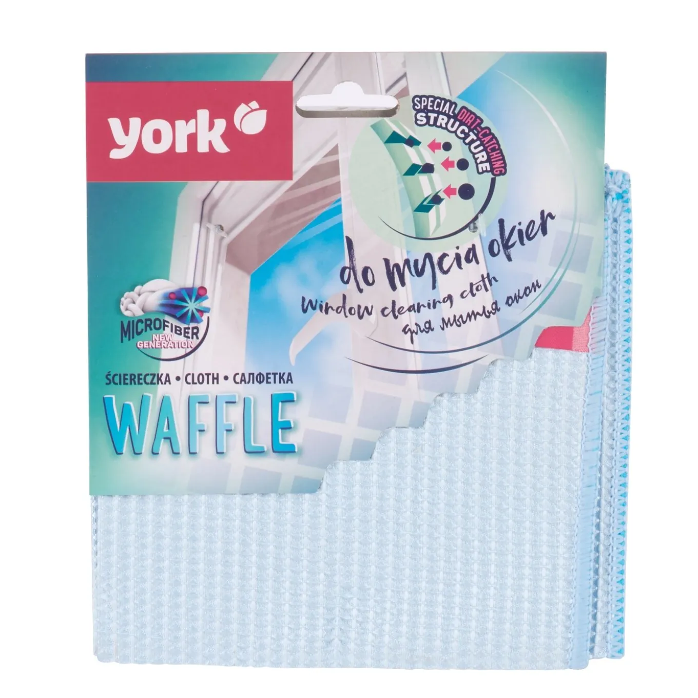 Ścierka z mikrofibry do okien York Waffle