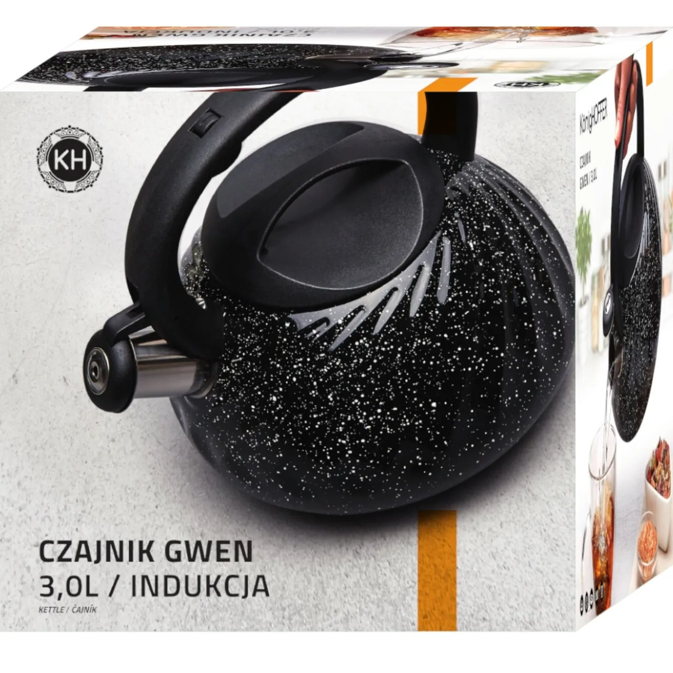 Czajnik tradycyjny KonigHOFFER Gwen 3 l czarny indukcja