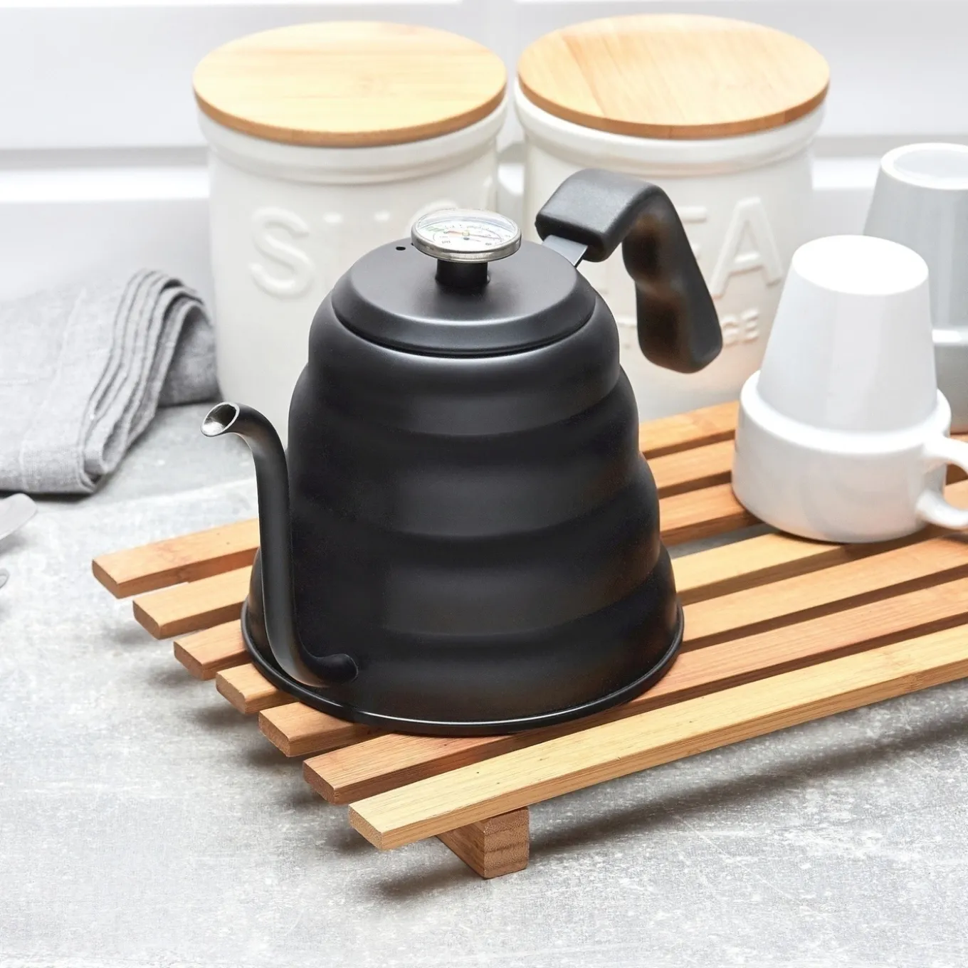 Czajnik z termometrem Konighoffer Barista 1,2 l czarny