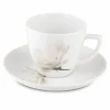 Filiżanka do kawy porcelanowa ze spodkiem Lubiana Wiedeń Magnolia II 350 ml