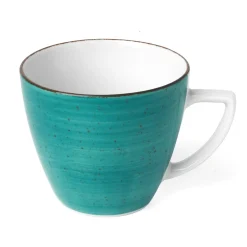 Filiżanka do kawy porcelanowa ze spodkiem Lubiana Boss 350 ml morski