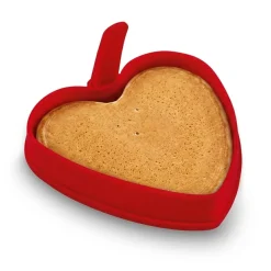 Foremka silikonowa do smażenia jajek sadzonych i pancakes Tadar 9x 10 cm czerwone serce