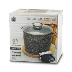 Garnek ceramiczny wysoki Konighoffer Kingstone 6,85 l okrągły z aromatyzerem i 2 nakładki