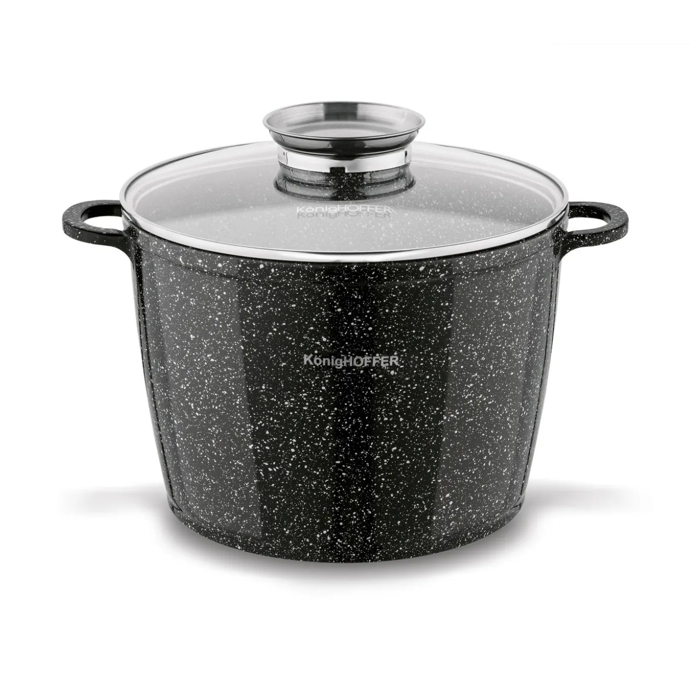 Garnek ceramiczny wysoki Konighoffer Kingstone 6,85 l okrągły z aromatyzerem i 2 nakładki