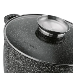 Garnek ceramiczny wysoki Konighoffer Kingstone 6,85 l okrągły z aromatyzerem i 2 nakładki