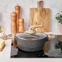 Garnek granitowy typu stone z pokrywką Konighoffer Fegato 2,2 l