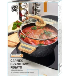 Garnek granitowy typu stone z pokrywką Konighoffer Fegato 2,2 l