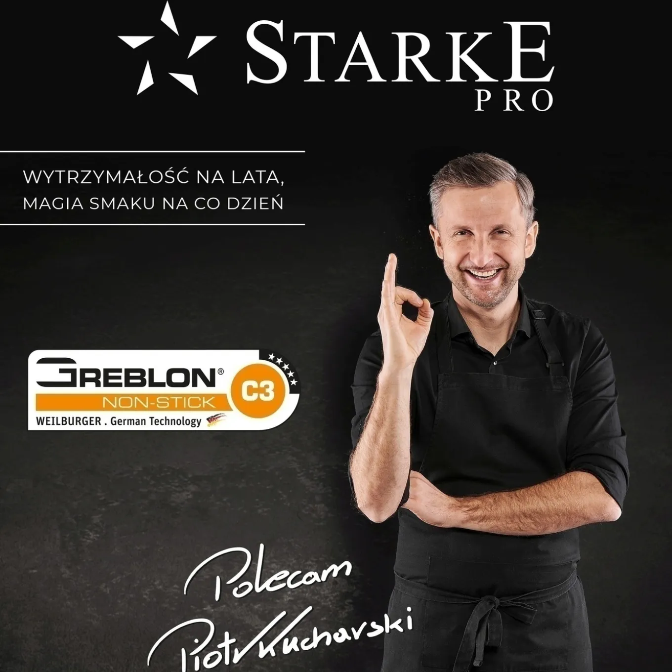 Garnek kwadratowy Starke Pro Chelsea non-stick 24 cm indukcja