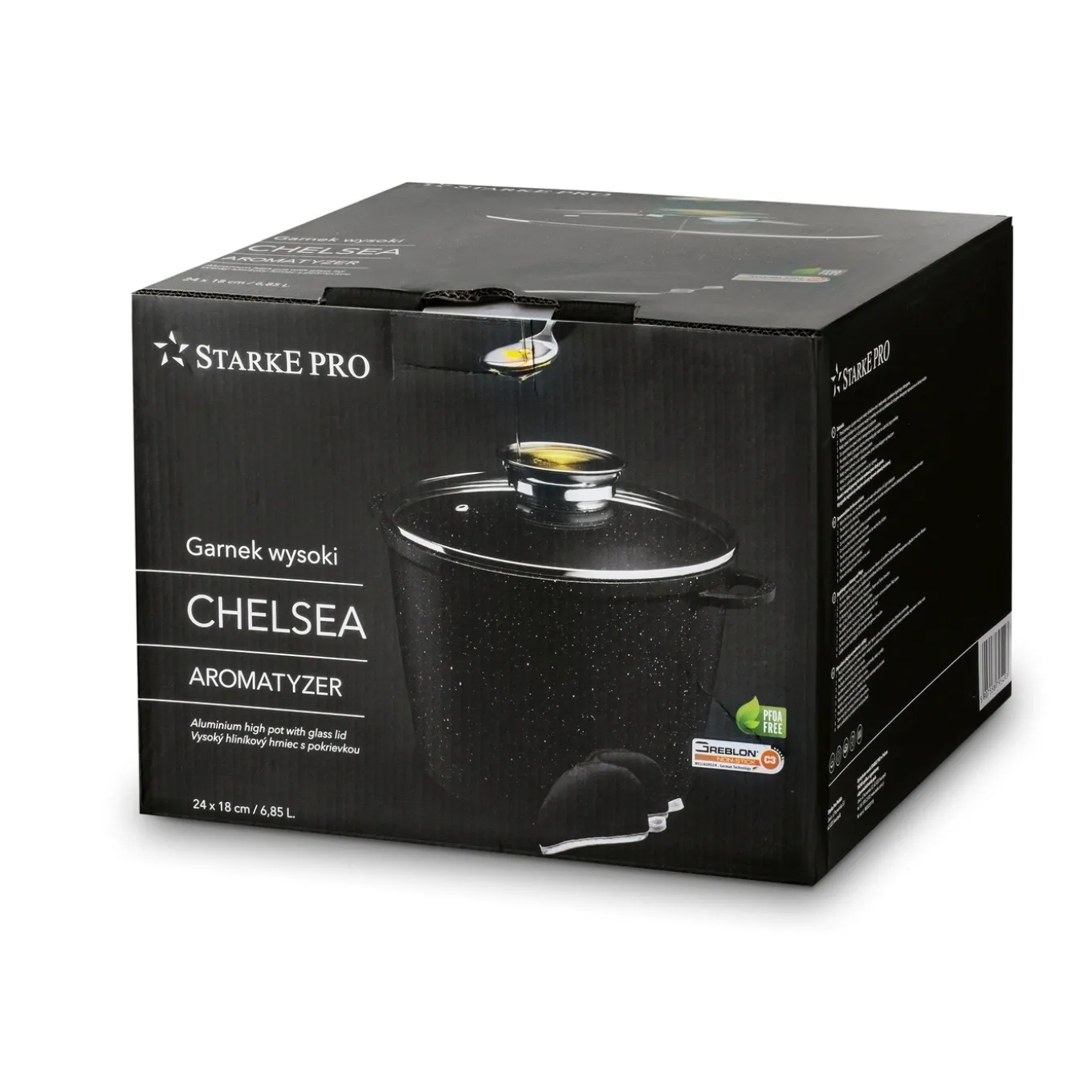 Garnek na indukcję non-stick Starke Pro Chelsea 6,85 l wysoki
