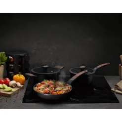 Garnek na indukcję non-stick z pokrywką Starke Pro Archie Wooden 1,6 l