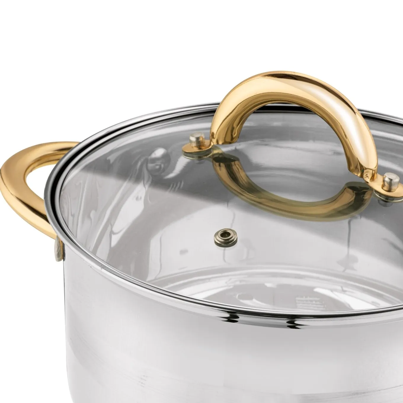 Garnek na indukcję ze stali nierdzewnej Konighoffer Faro Gold 9,2 l