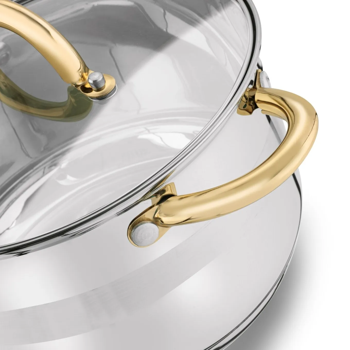 Garnek na indukcję ze stali nierdzewnej Konighoffer Faro Gold 9,2 l