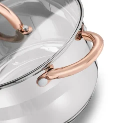 Garnek na indukcję ze stali nierdzewnej Konighoffer Faro Copper 9,2 l