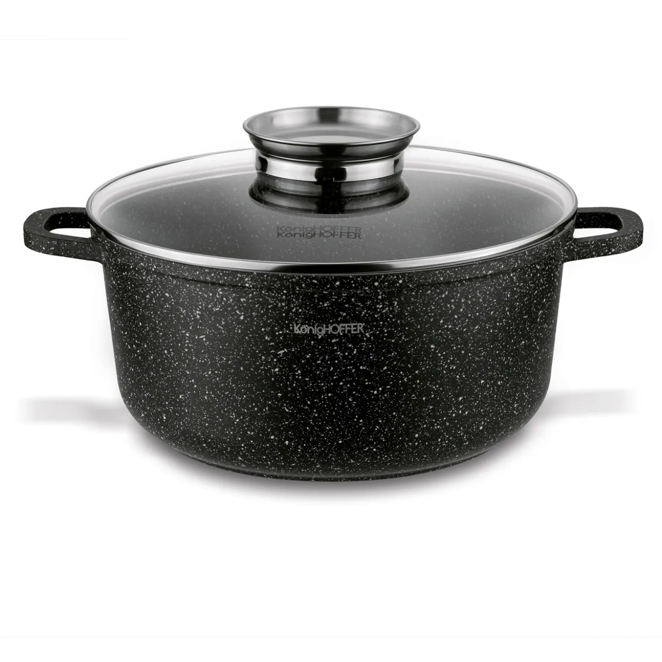 Garnek na indukcję z pokrywką Konighoffer Pollo Black 4,5 l