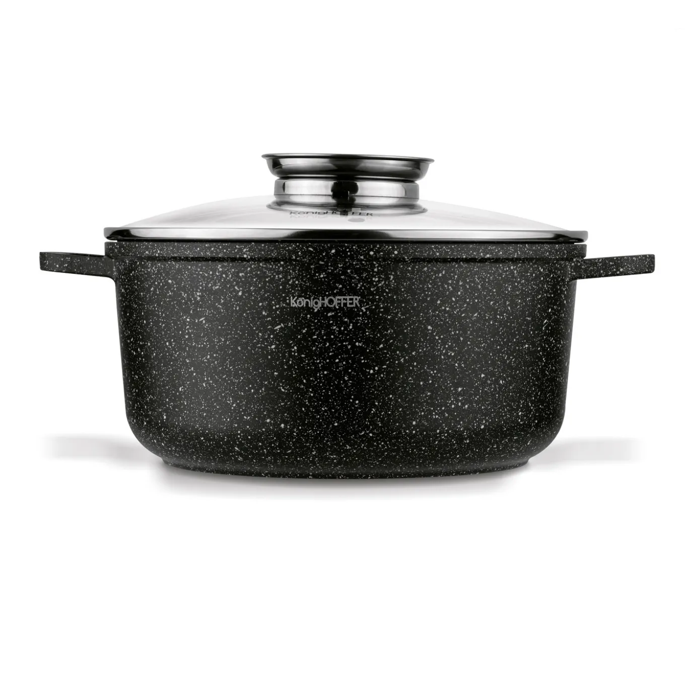 Garnek na indukcję z pokrywką Konighoffer Pollo Black 4,5 l