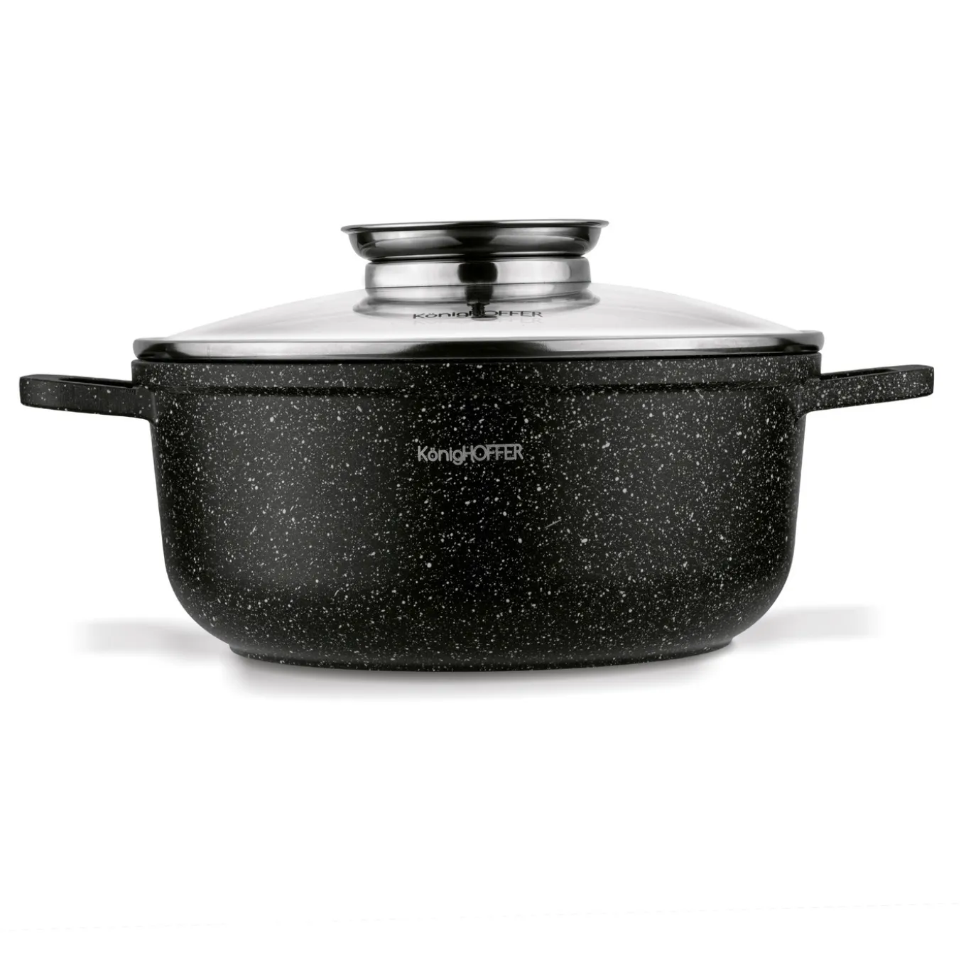 Garnek na indukcję z pokrywką Konighoffer Pollo Black 2,3 l