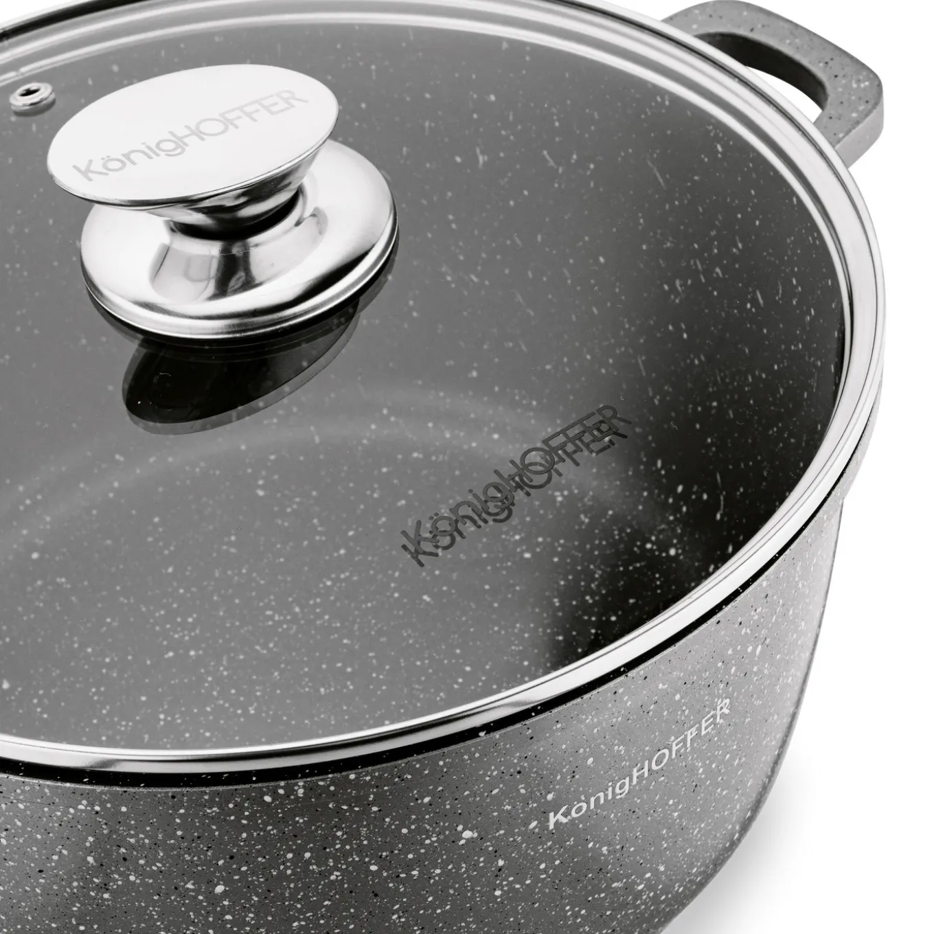 Garnek na indukcję z pokrywką Konighoffer Pollo Grey 6,3 l