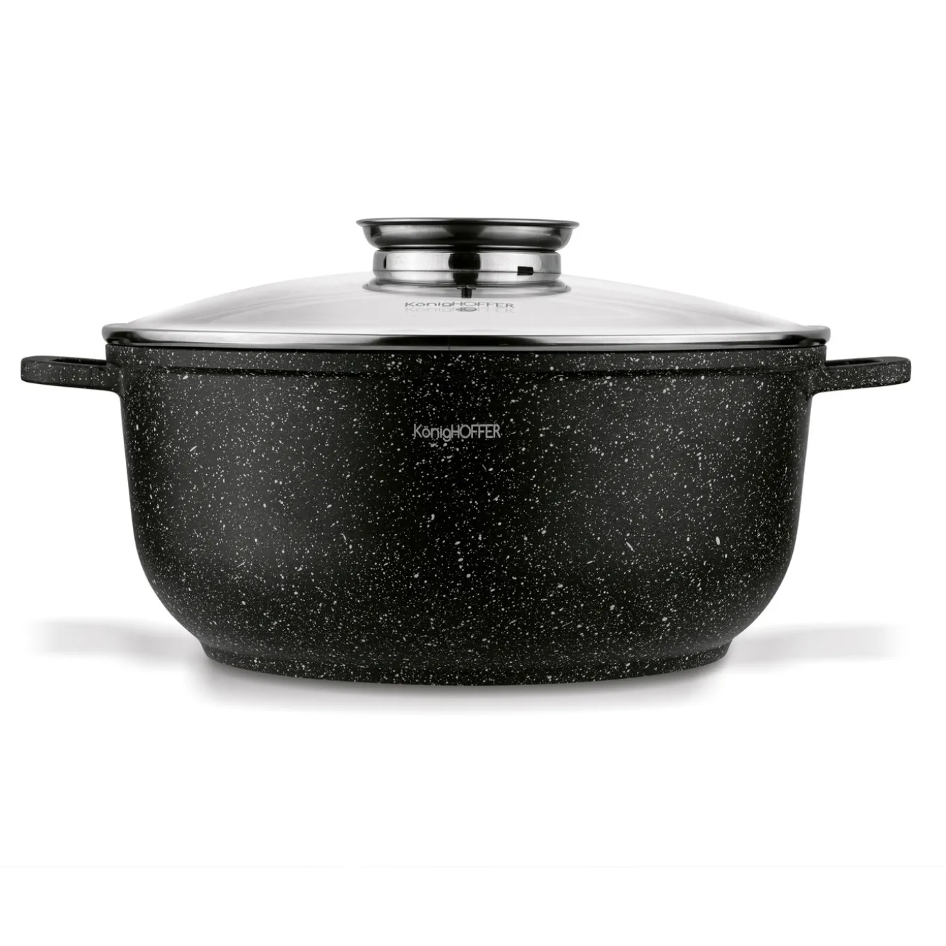 Garnek na indukcję z pokrywką Konighoffer Pollo Black 6,5 l