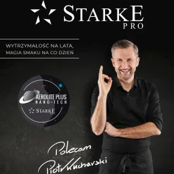 Garnek na indukcję z powłoką marmurową i pokrywką Starke Pro Ceres Marble 1,2 l