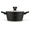 Garnek na indukcję z powłoką marmurową Starke Pro Dark Gold 6 l