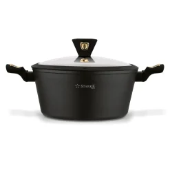 Garnek na indukcję z powłoką marmurową Starke Pro Dark Gold 6 l