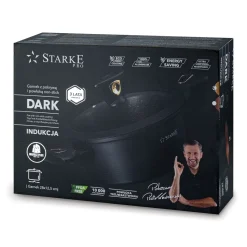 Garnek na indukcję z powłoką marmurową Starke Pro Dark Gold 6 l