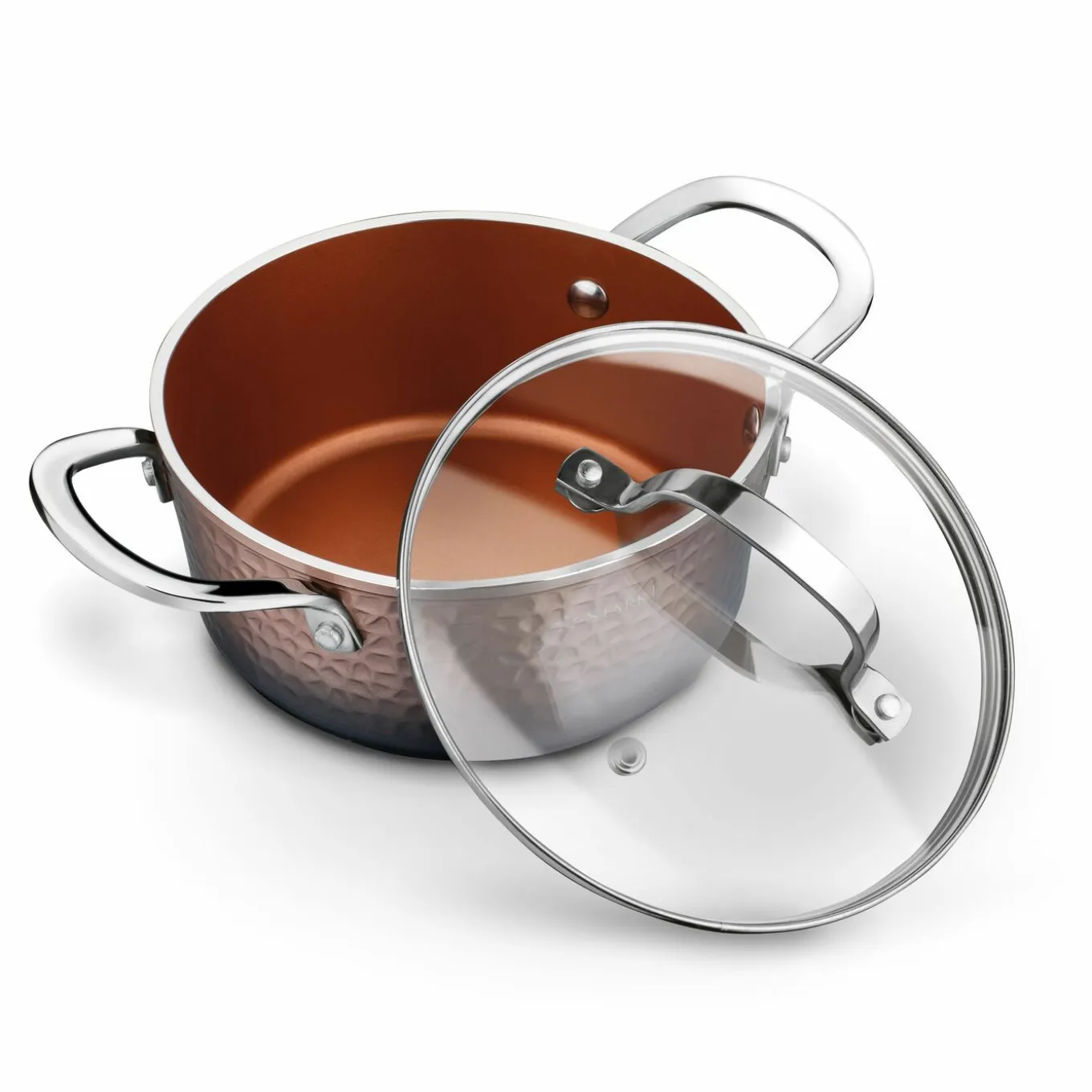 Garnek na indukcję z powłoką nieprzywierającą Starke Pro Glossy Copper 1,6 l