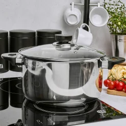 Garnek ze stali nierdzewnej Tadar Basic 24 cm z pokrywką 5,7 l