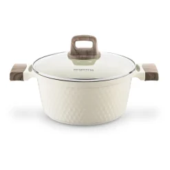 Garnek z powłoką ceramiczną na indukcję Konighoffer Rosti 24 cm 4,7 l kremowy