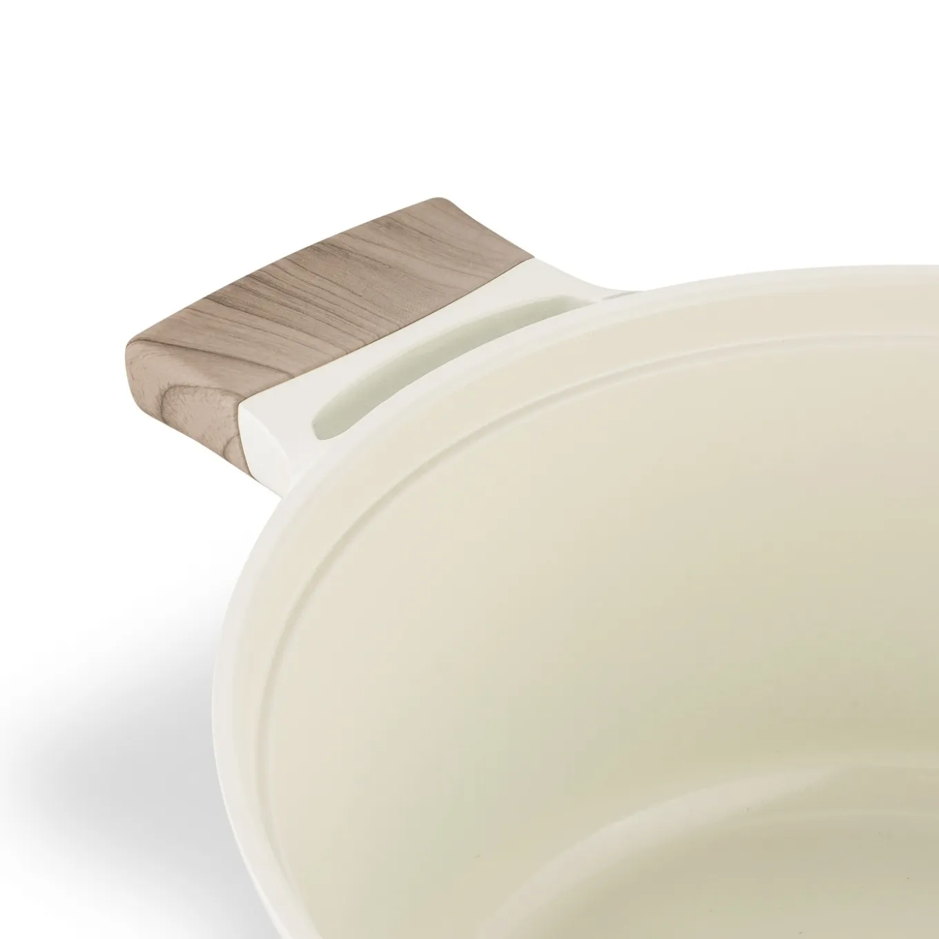Garnek z powłoką ceramiczną na indukcję Konighoffer Rosti 24 cm 4,7 l kremowy