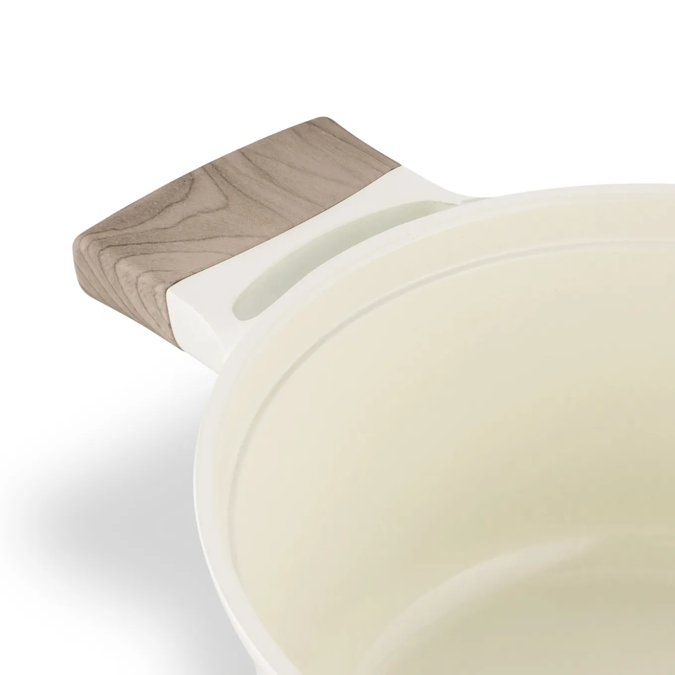 Garnek z powłoką ceramiczną na indukcję Konighoffer Rosti 20 cm 2,5 l kremowy